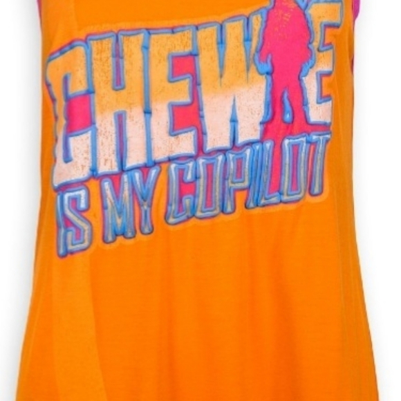 Disney star wars "Chewie My Copilot" tank top NWT XS - Picture 1 of 8